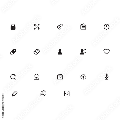 Minimal E-commerce Line Icon Set – 20 Editable Vector Icons