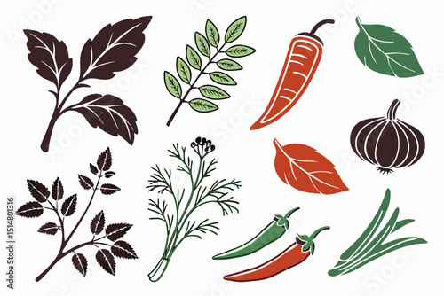 set of vegetables