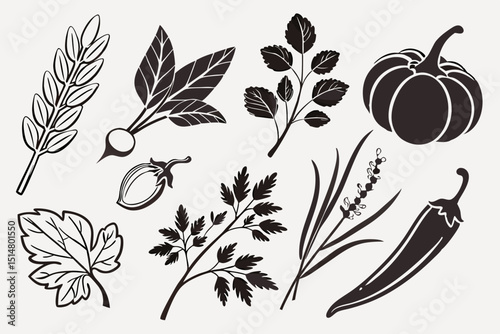 set of vegetables