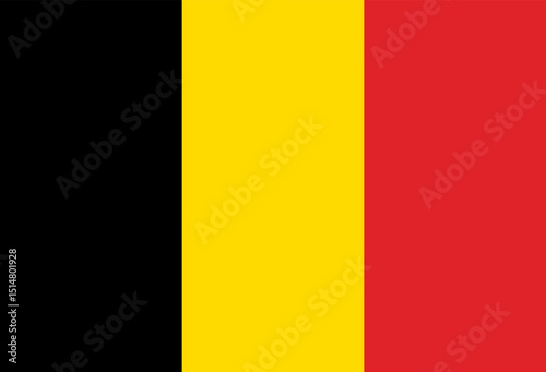 National flag of Belgium. Flat vector illustration.