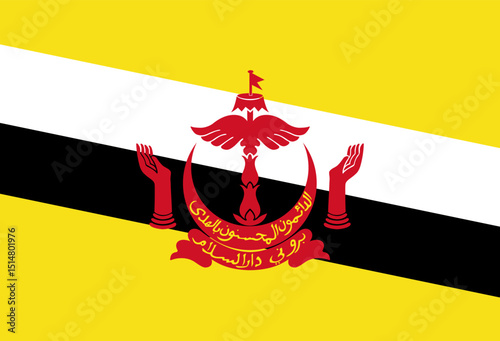 Brunei Darussalam Flag. Vector illustration. photo