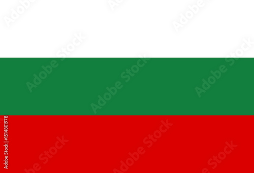 Flag of the Bulgaria, vector illustration.