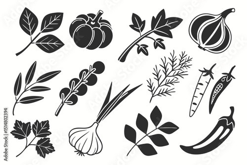 set of vegetables