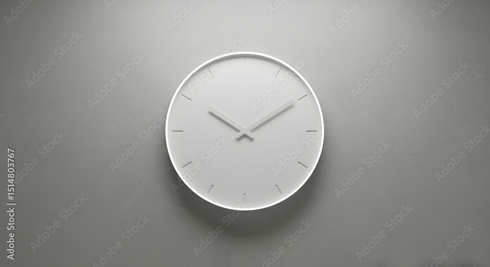 custom made wallpaper toronto digitalMinimalist White Wall Clock Modern Home Decor Time Management Office Clock Simple Design Clean Aesthetic Clock
