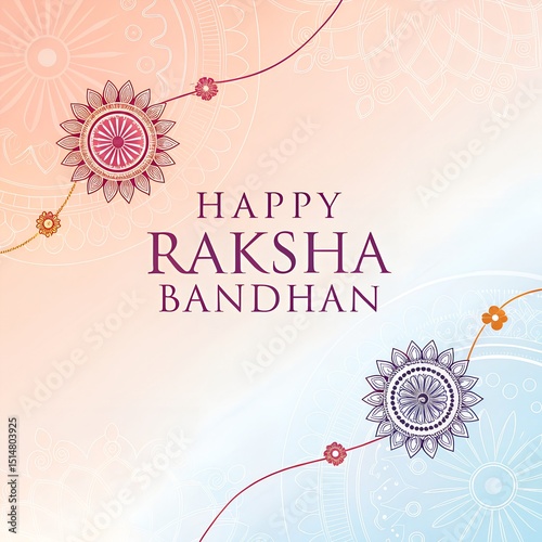Happy Raksha Bandhan Indian festival celebration cultural background