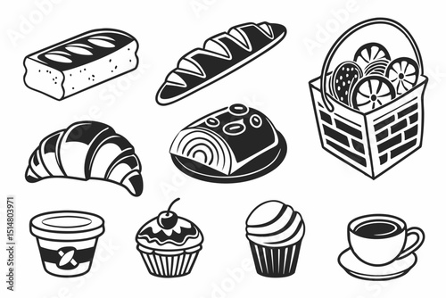 Wallpaper Mural set of sweets Torontodigital.ca