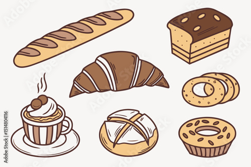 set of different kinds of sweets