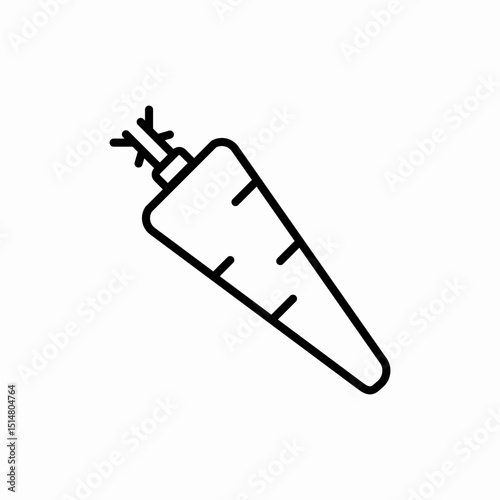 Carrot vegetable outline icon vector sign