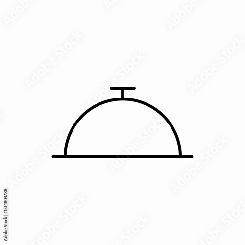 Food serving dome icon vector sign