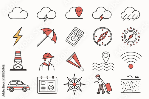 set of icons