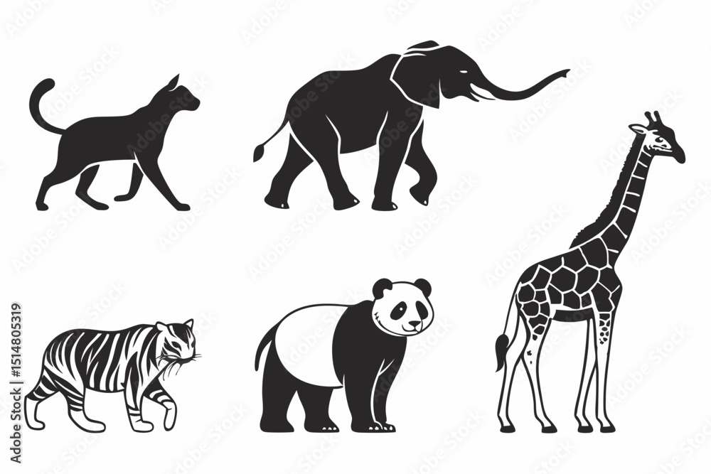 Naklejka premium set of animal 