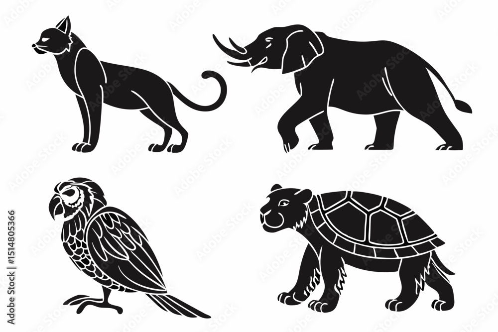 Naklejka premium set of animals