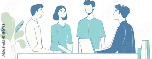 Business meeting team discussion office work coworkers colleagues collaboration teamwork conversation professional workplace corporate group project management consulting brainstorming strategy