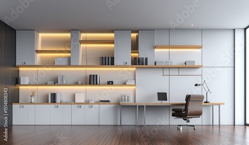 Modern minimalist office interior