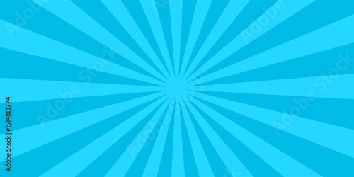 Comic blue background with city silhouette and cloud illustration