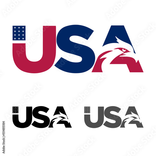 Made in USA logo design Vectoe images