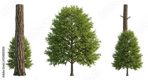 Realistic Image of Trees Nature Plant Green Forest Foliage and Season