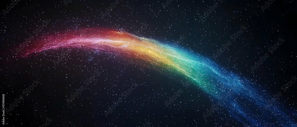Fototapeta premium Colorful Rainbow Nebula In Dark Space