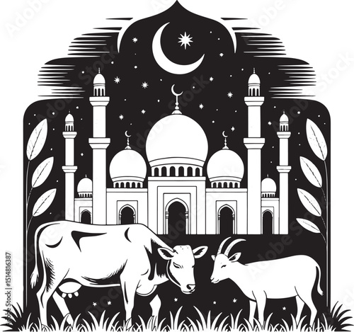 vector illustration of mosque