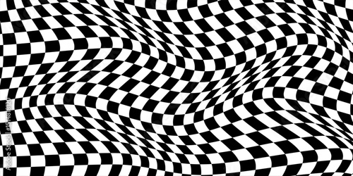 Pattern abstract wave checkerboard background