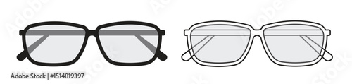 eye glasses icon vector illustration on white background