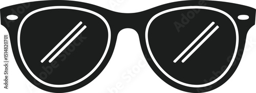 Sunglasses Silhouette Vector – Stylish Black Eyewear Illustration