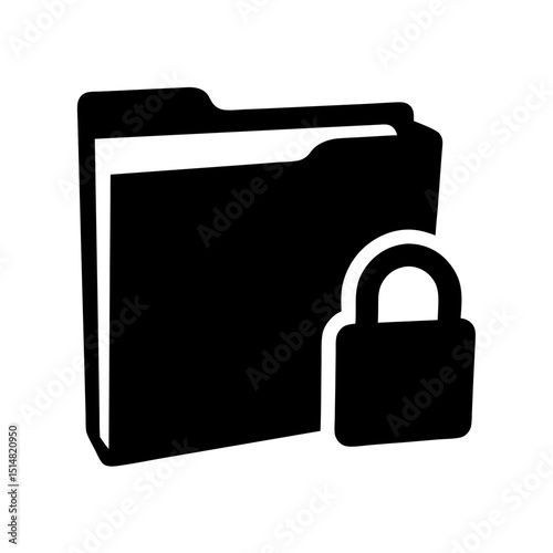Secured Folder Icon A Simple and Bold Representation of Data Protection