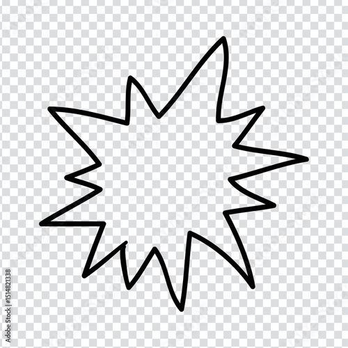 Star Shape Symbol , Hand Drawn Vector Illustration of an Abstract Background , Vector Illustration of an Abstract Background,Colorful Unique Shaped Comic Speech Bubbles
