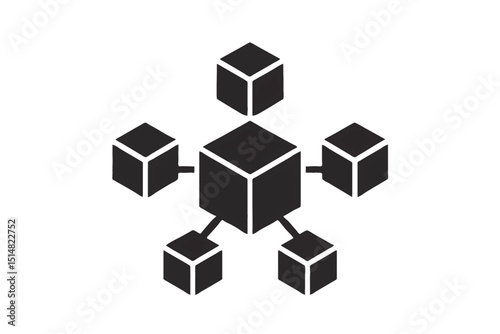 Wallpaper Mural Abstract 3D Cube Pattern Vector Illustration on White Background Torontodigital.ca