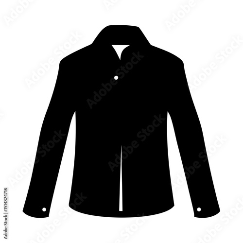 Elegant black jacket with a button closure and modern silhouette design