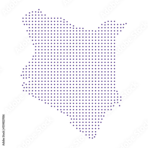 Kenya map dotted pattern design purple circle