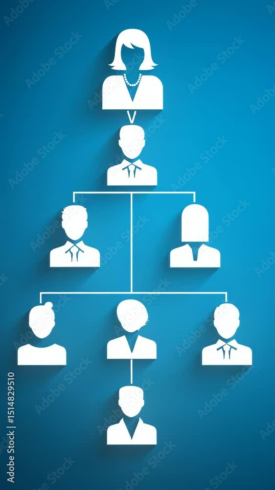 Business concept. Chart of business organization structure and roles ...