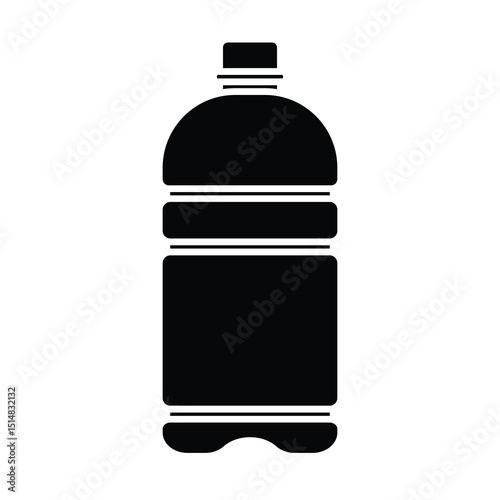 Plastic water bottle icon vector illustration, black and white, water bottle clip art, clip art of water bottle, clip art water bottles, drink bottle  silhouette