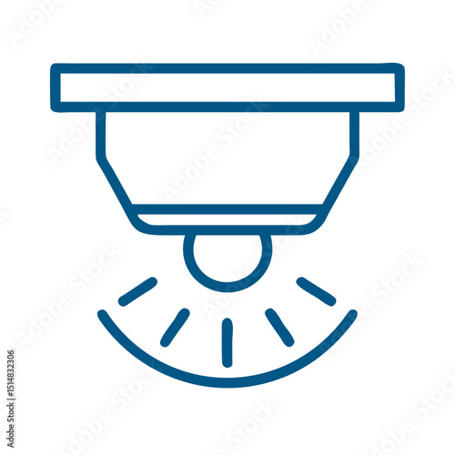 Light sensor icon in simple line style design  