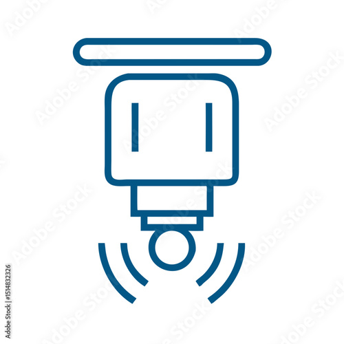 Light sensor device with indicator lines in minimalistic style  