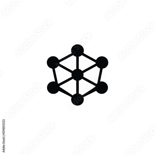 silhouette of network node connections on white background