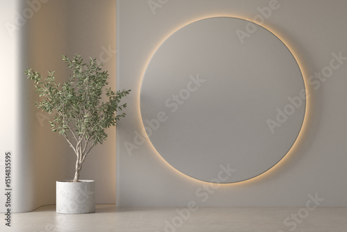 Fototapeta Naklejka Na Ścianę i Meble -  Modern style conceptual interior empty room 3d illustration