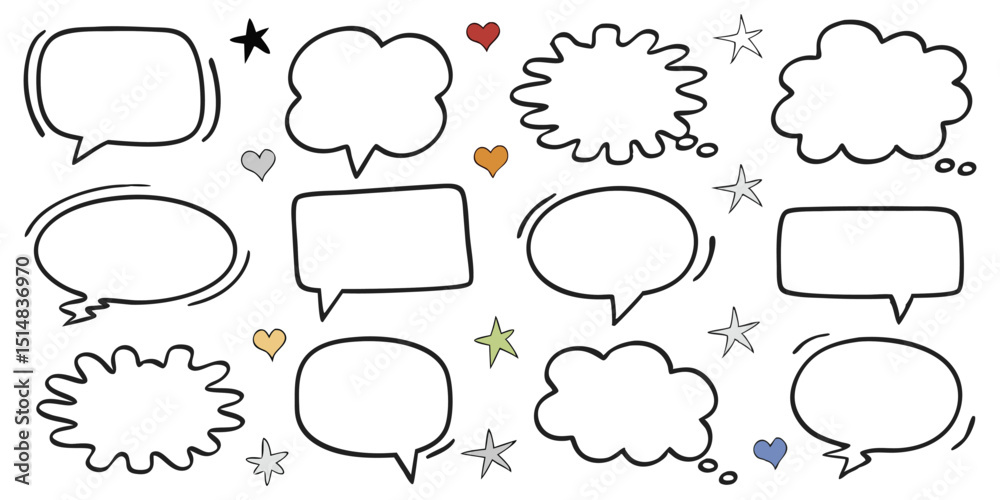 Fototapeta premium set of hand drawn arrows