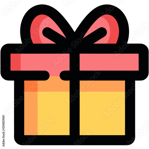 Gift Box Vector Illustration Present Icon Package Design