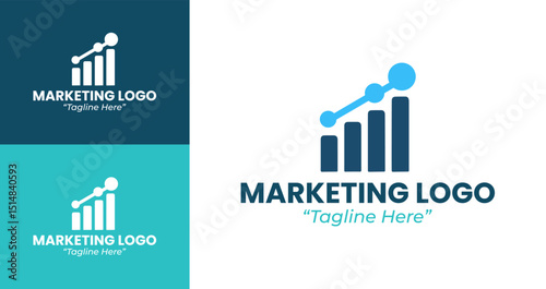 Minimalist Marketing Logos for Business Performance and Analytics Branding