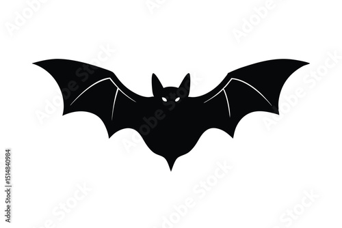  halloween type bat vector silhouette 