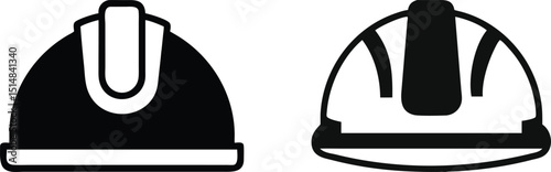 Construction Helmet Vector Design Set.