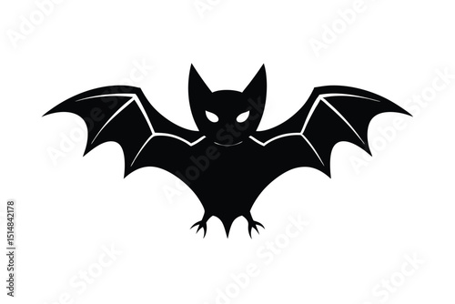  halloween type bat vector silhouette 
