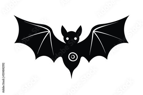  halloween type bat vector silhouette 
