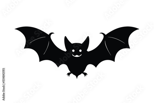  halloween type bat vector silhouette 