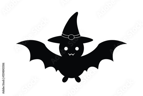  halloween type bat vector silhouette 