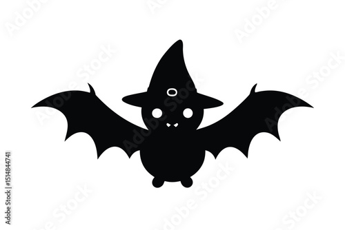  halloween type bat vector silhouette 
