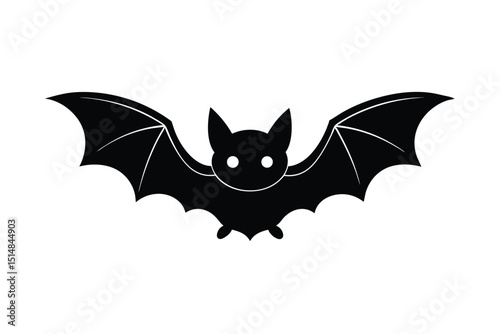  halloween type bat vector silhouette 