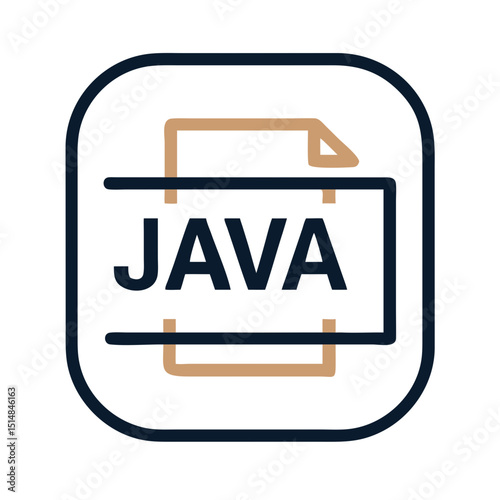 Java file icon in document frame with modern layout