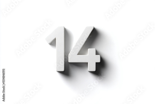 Free Download a number 14 and a cross on a white background - GFXLoad
